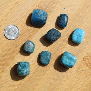 Blue Apatite Tumbled Cubes
